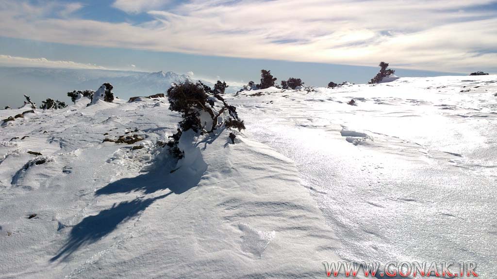 بارش برف روستای گنک